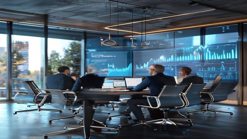 Strategic business meeting in modern Nordic boardroom